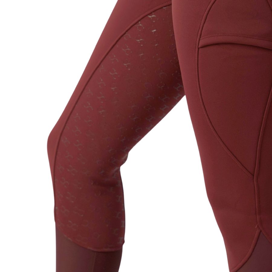 Ultra Warm Arctic Winter Tights in Winter Burgundy with Free Bit Belt