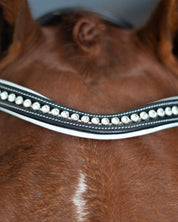 Patent Bridle with White Padding