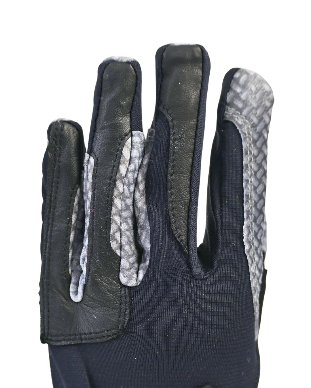 Oil-Tac Copper Tech™️ Leather Premium Riding Glove in Black