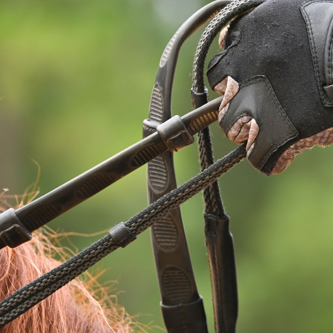 Sure Grip Rubber CURB Reins with 4" Rein Stops
