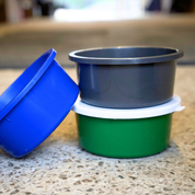 Mini 1 Gallon Small Horse Feed Storage, Treat, & Supplement Bowl with Snap-Lid