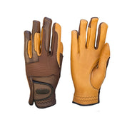 Oil-Tac Copper Tech™️ Leather Premium Riding Glove in Brown