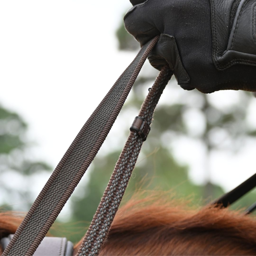 Sure Grip Rubber CURB Reins with 4" Rein Stops