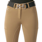 Beige Mid-Weight Winter Full Seat Breeches with Free Bit Belt