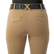 Beige Mid-Weight Winter Full Seat Breeches with Free Bit Belt