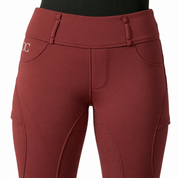 Ultra Warm Arctic Winter Tights in Winter Burgundy with Free Bit Belt
