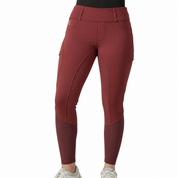 Ultra Warm Arctic Winter Tights in Winter Burgundy with Free Bit Belt