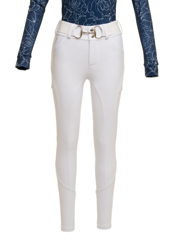 White Just Right Summer Breeches + Free Belt