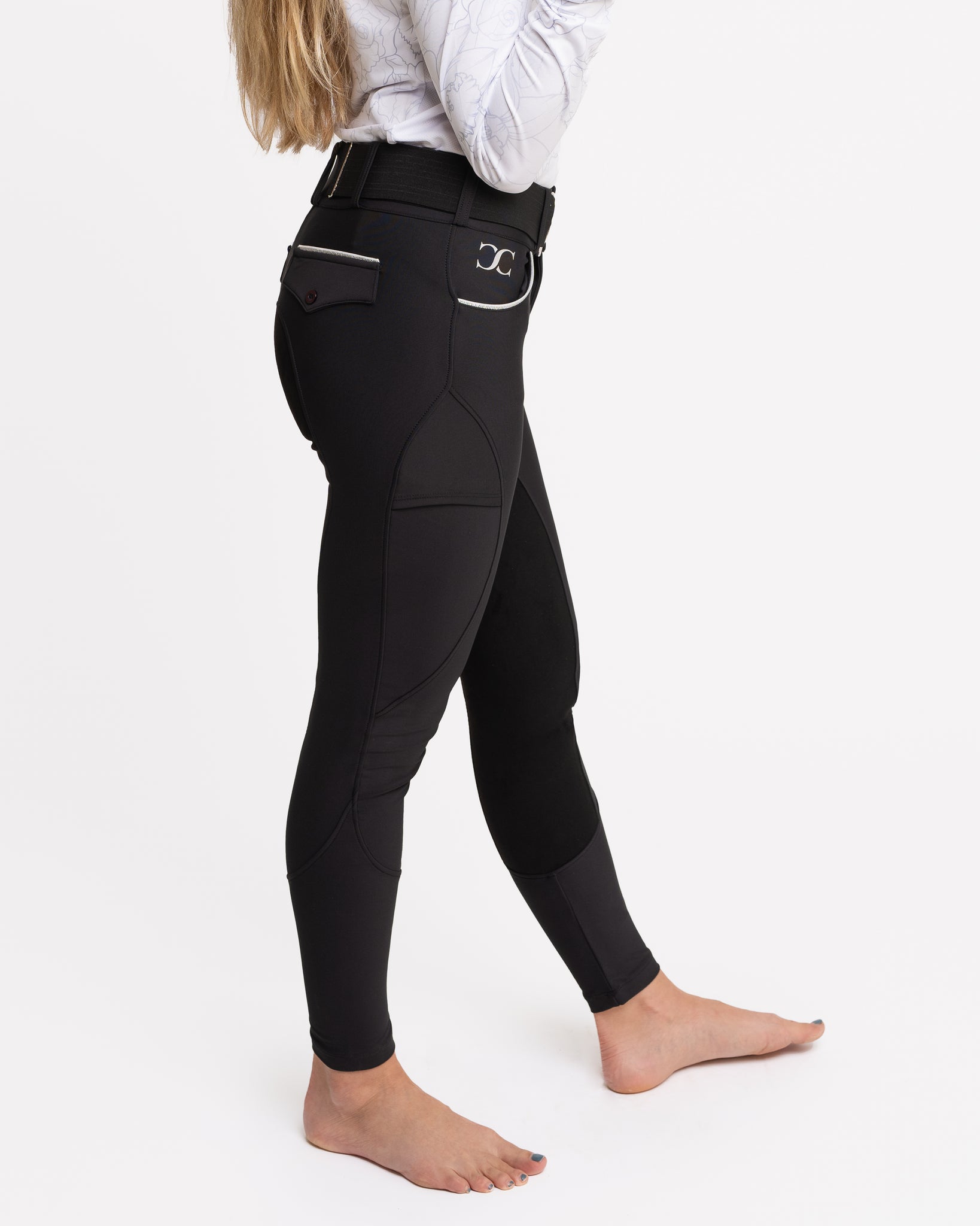 Black Breeches with Suede Seat and 4-Way Stretch