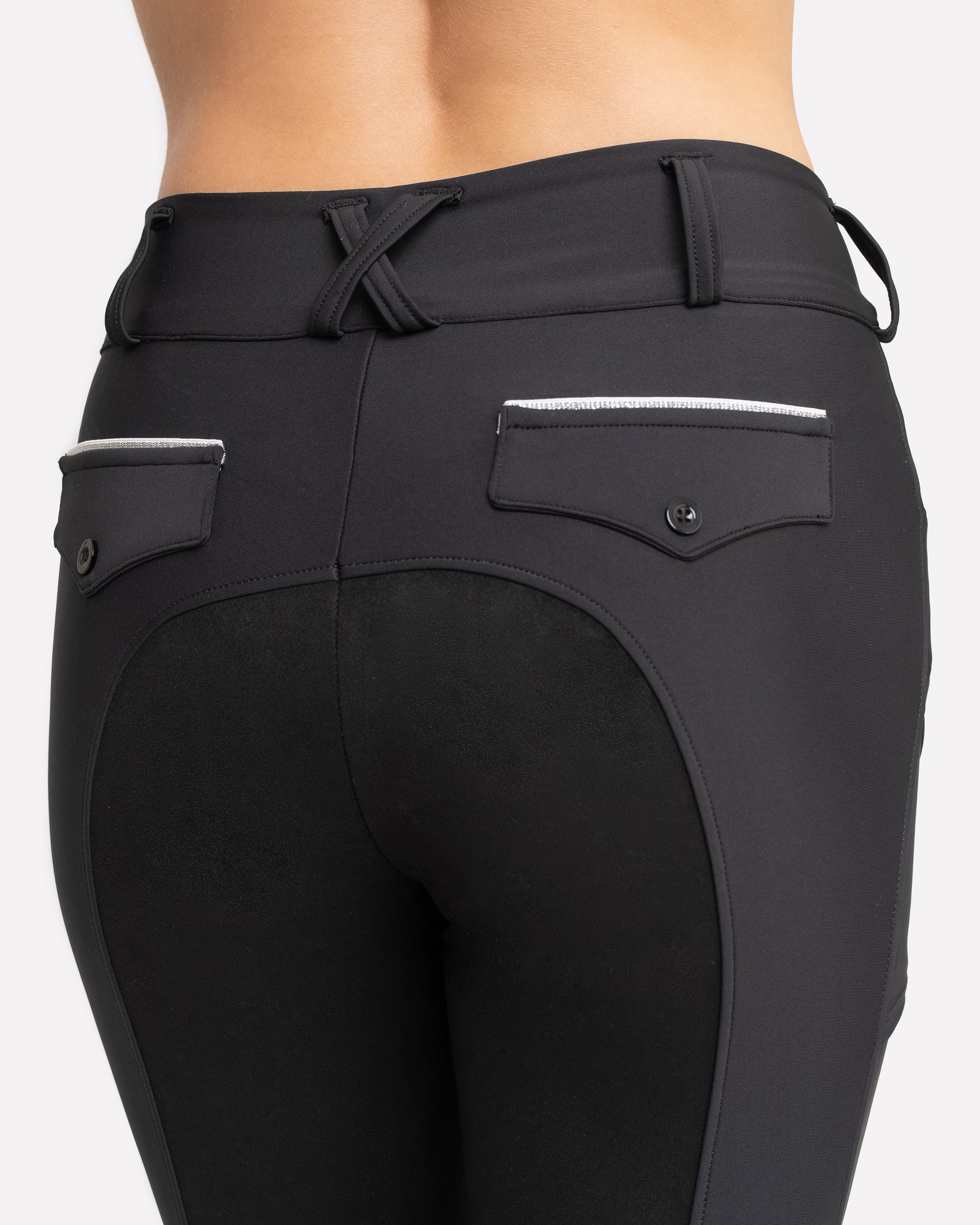 Black Breeches with Suede Seat and 4-Way Stretch