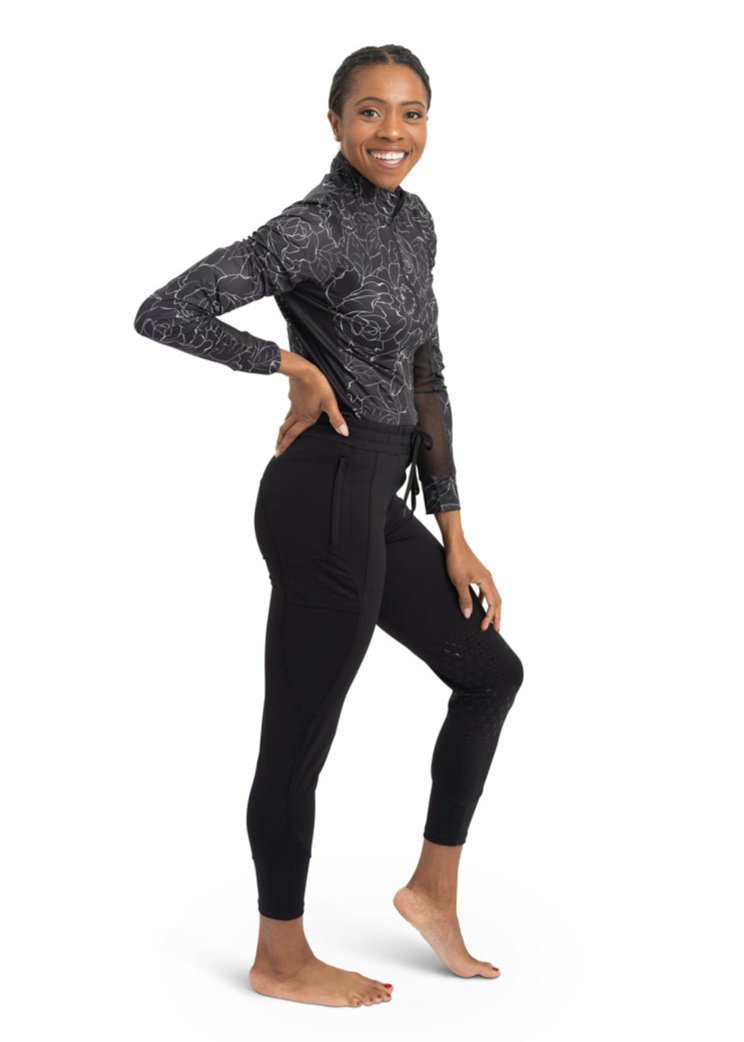 Drawstring Breeches in Black