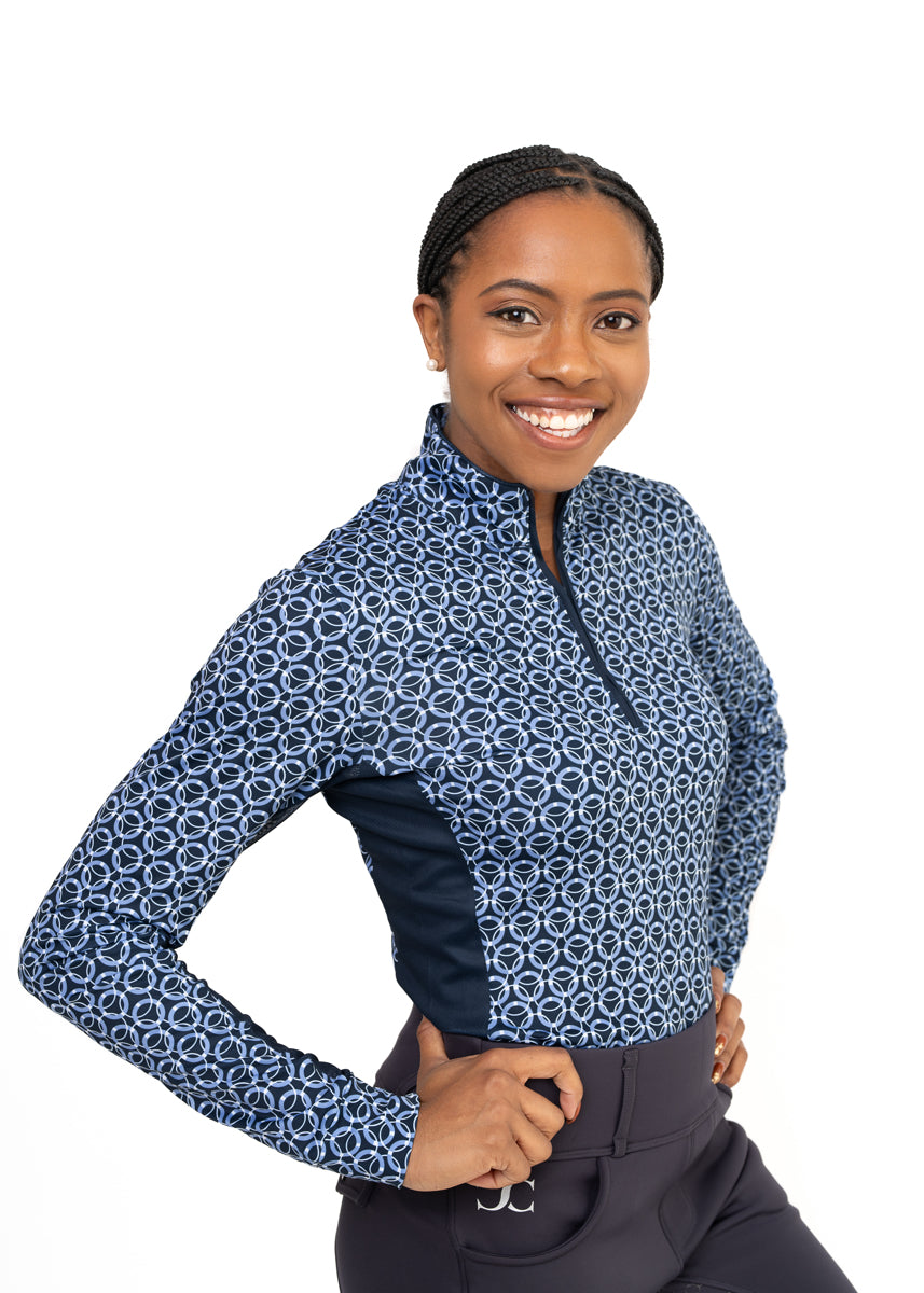 Cool and Comfortable Technical Riding Shirt in Blue
