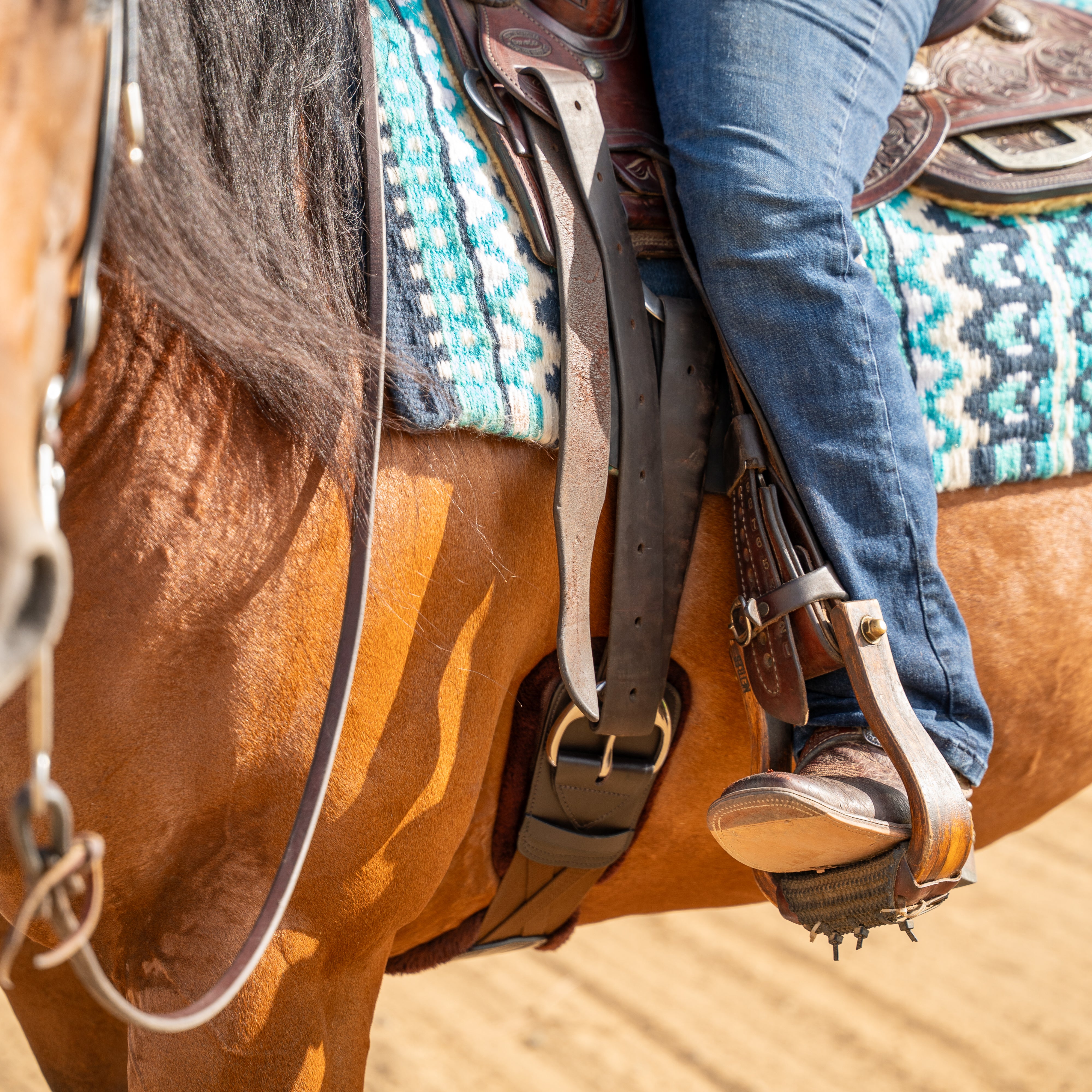 Pressure Relief Western Cinch with Fleece Pads