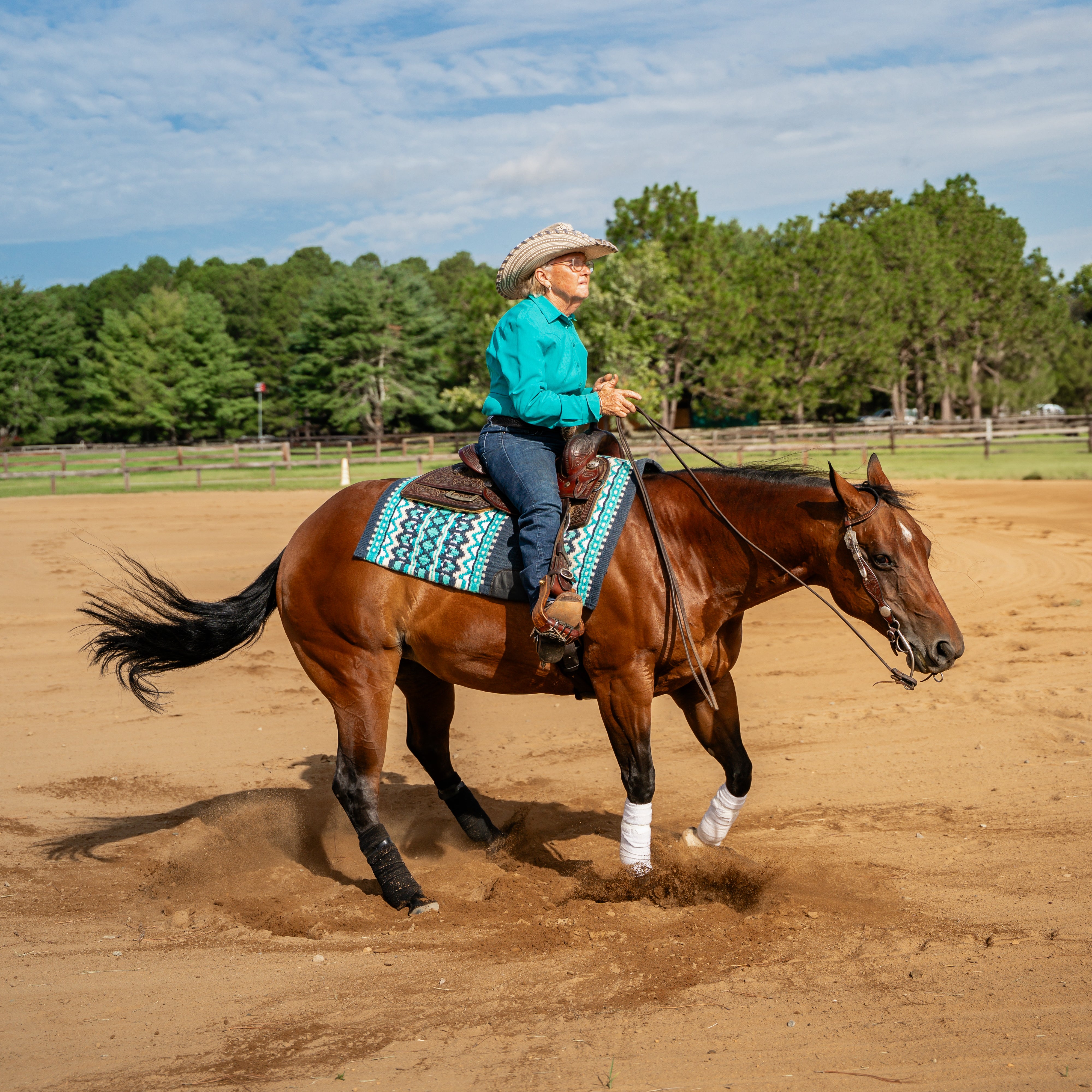 Pressure Relief Western Cinch with Fleece Pads