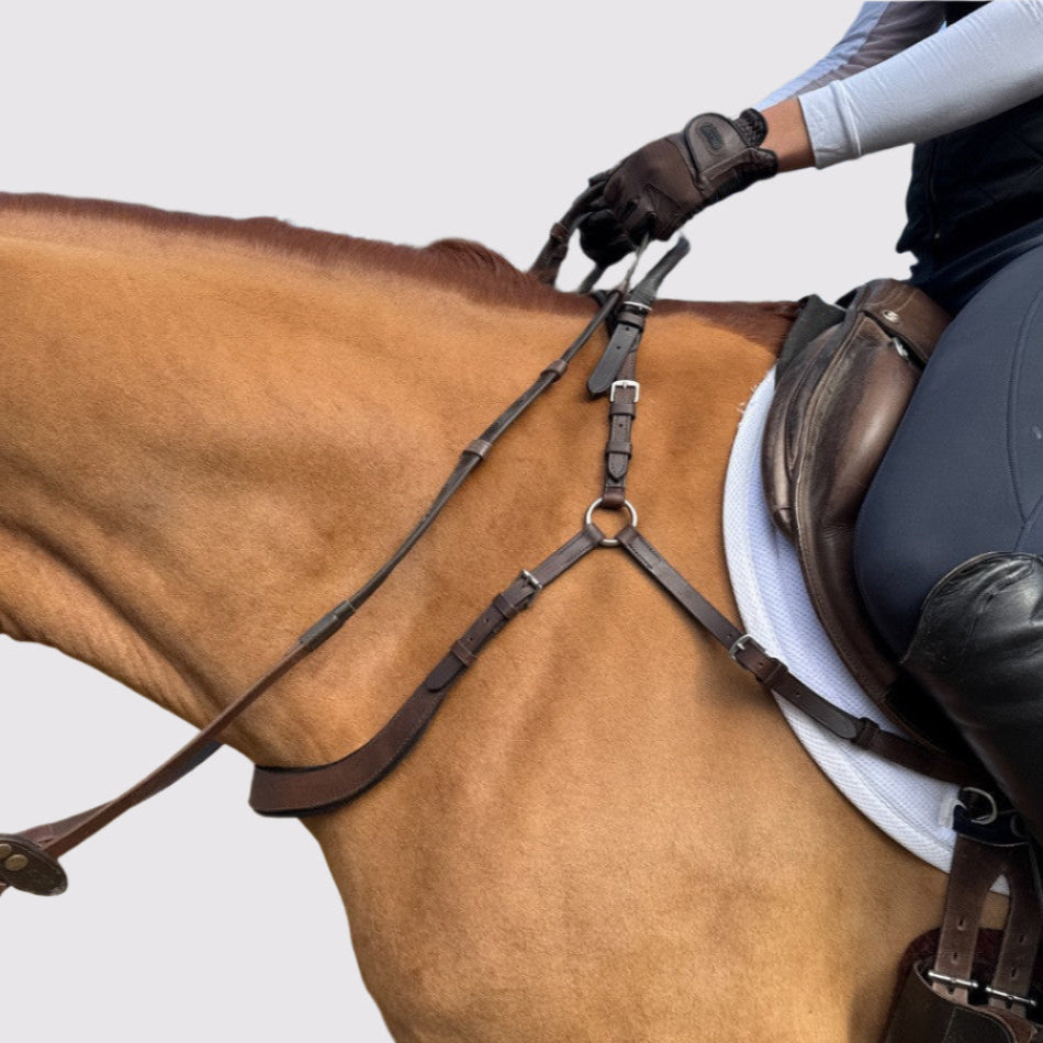 Martingale à anneaux PRESTIGE Taille Full Coloris Tabac Martingale à anneaux PRESTIGE Taille Full Coloris Tabac