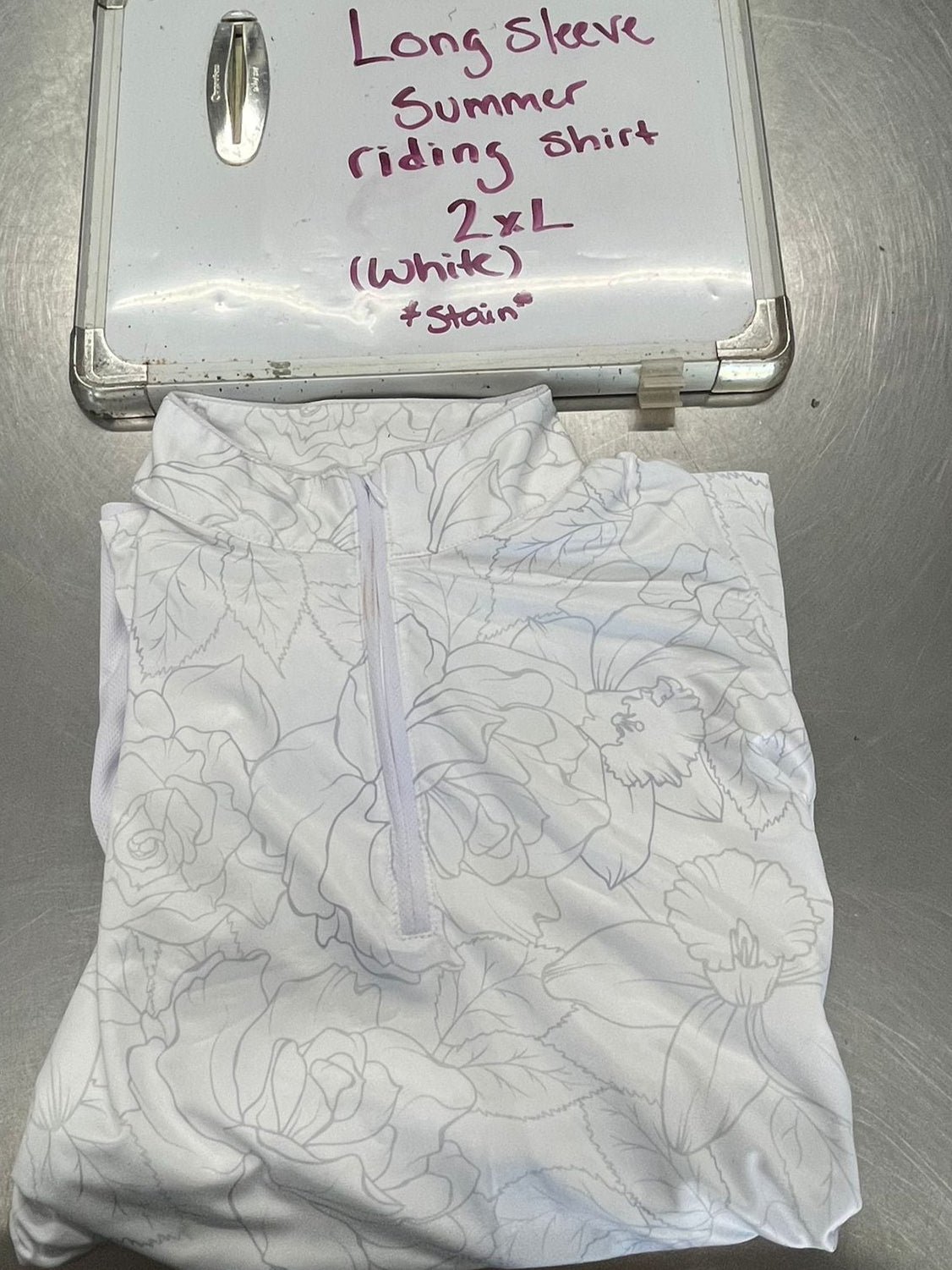 CLEARANCE 2XL White Summer Riding Shirt