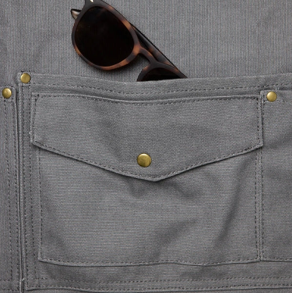 Farmers Defense Canvas Workhorse Apron in Dark Grey