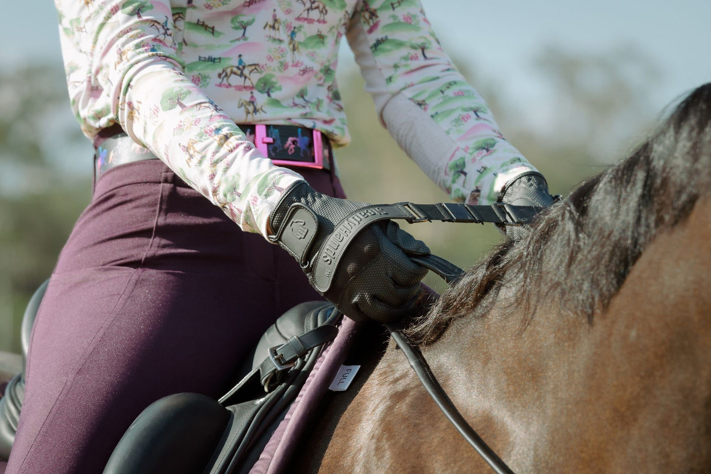 Equestrian Belt With Bit Buckle – Horsebit Stretch Belt For Riding Breeches