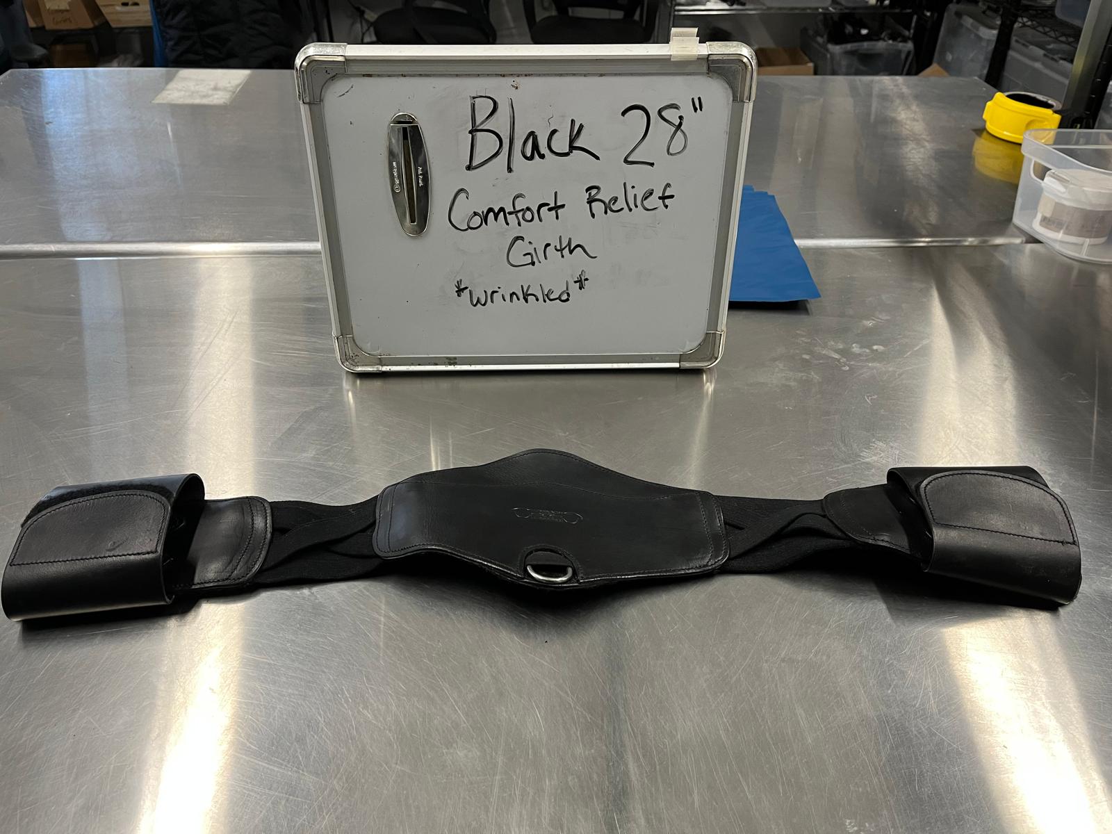 CLEARANCE 28" Black Short Girth WITHOUT pads