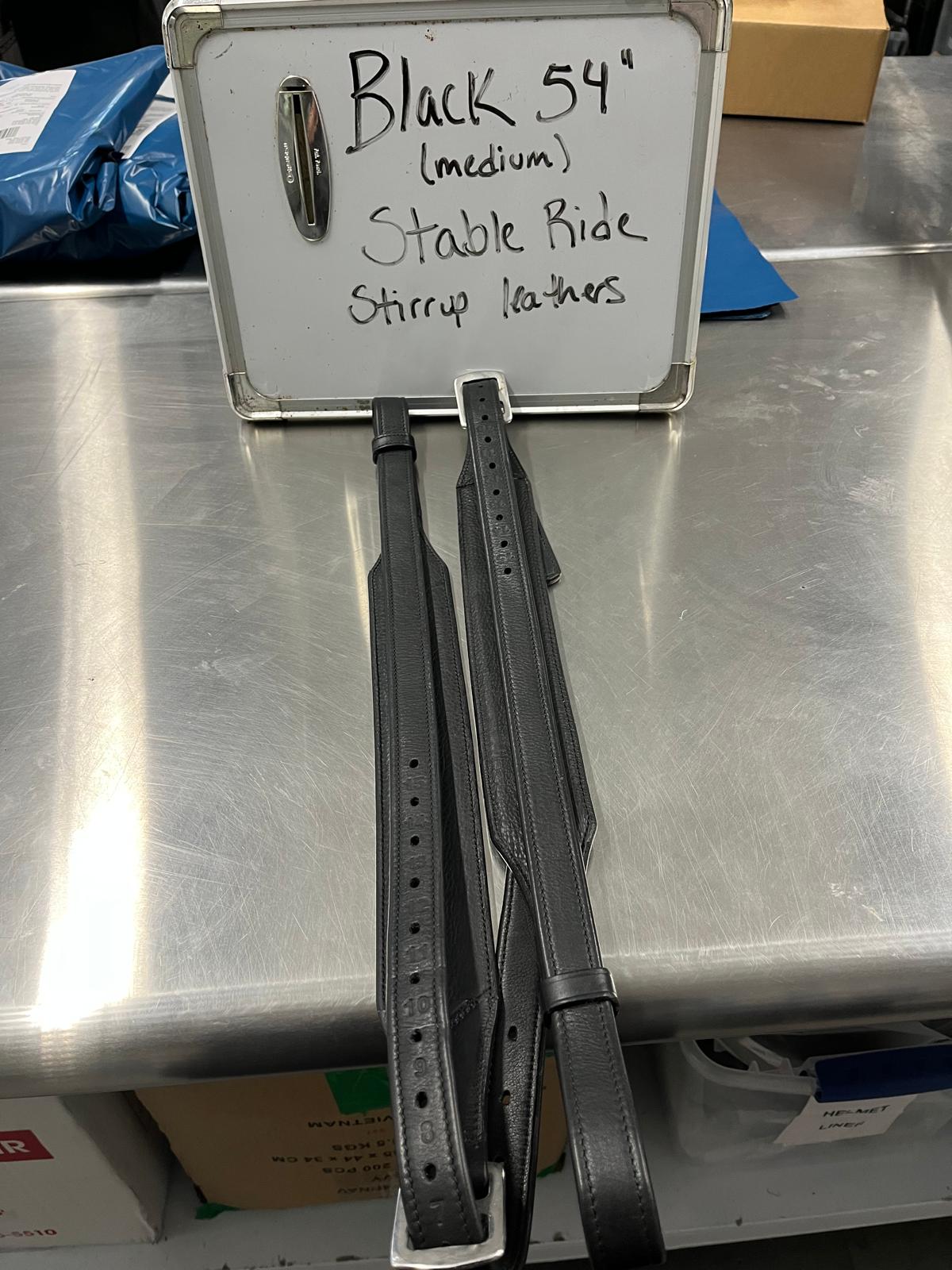 CLEARANCE Stable Ride Stirrup Leathers Black 54"