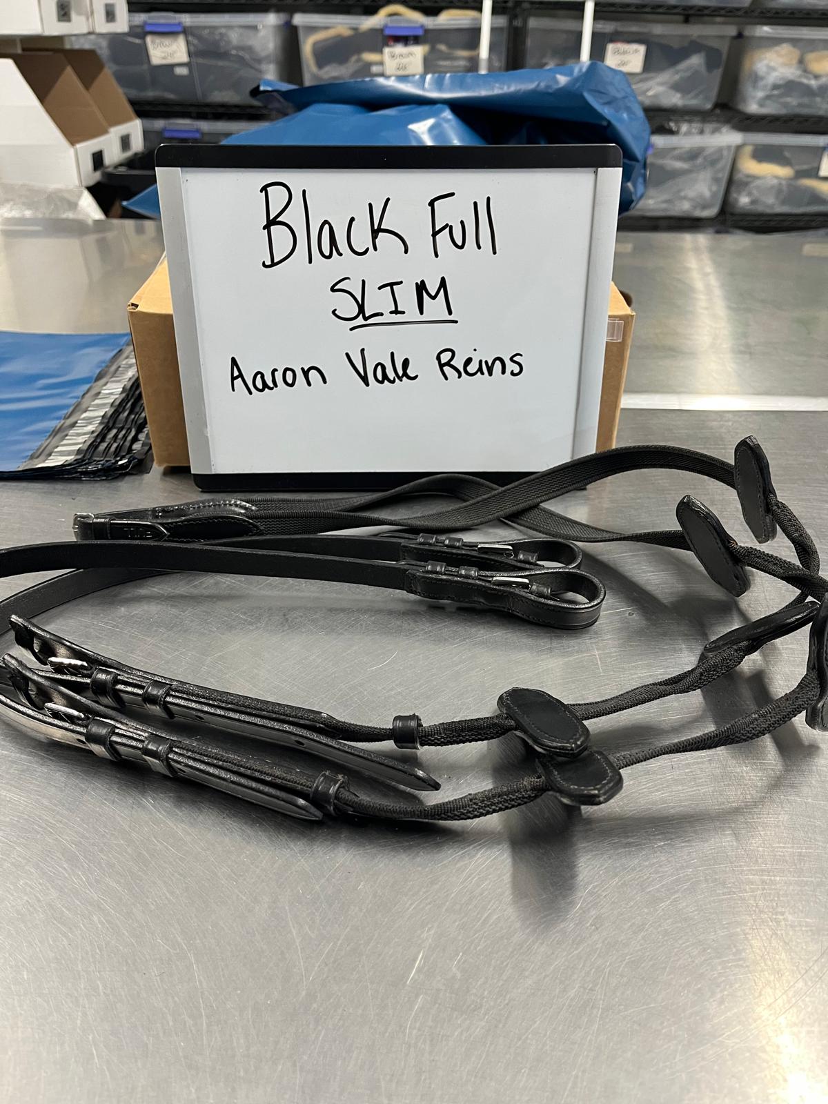 CLEARANCE Black Full SLIM Aaron Vale Reins