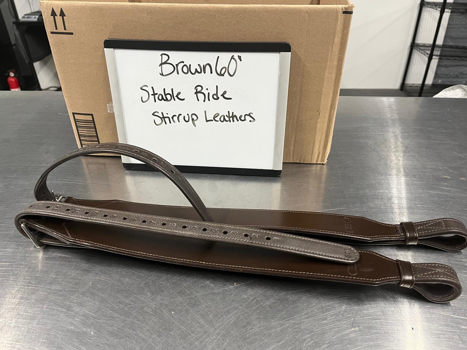 CLEARANCE Stable Ride Stirrup Leathers Brown 60"