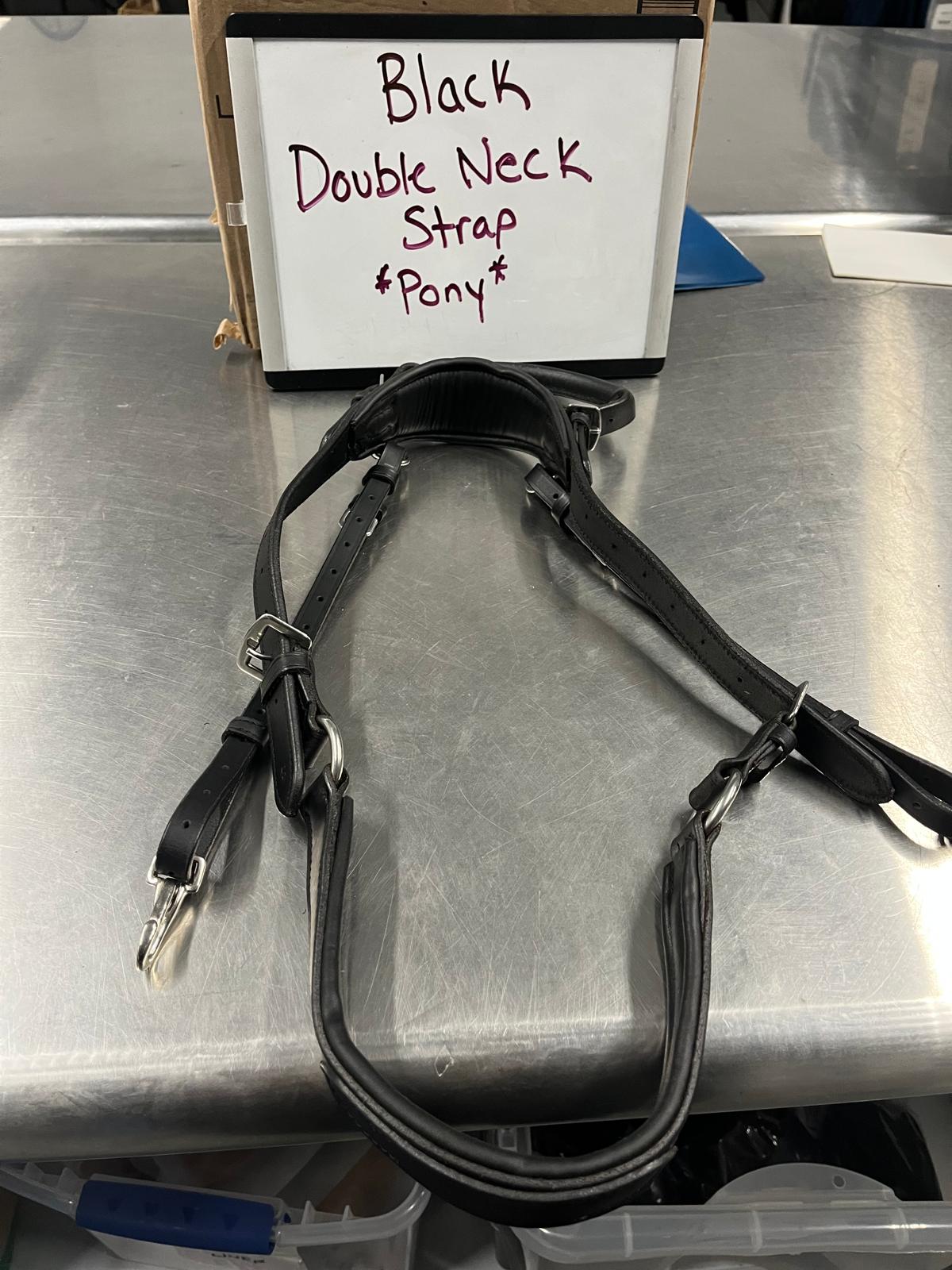 CLEARANCE Black Pony Double Neck Strap