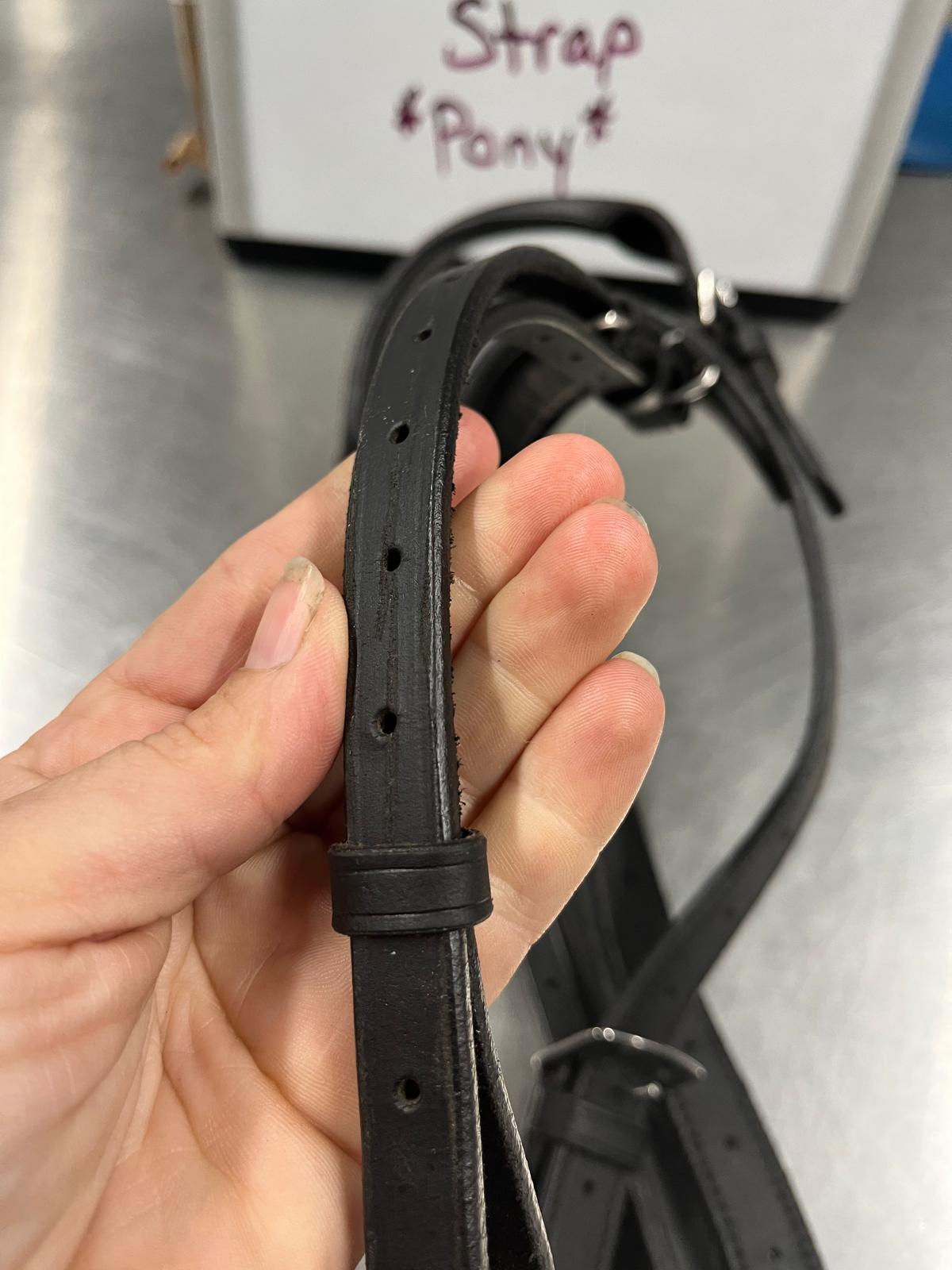 CLEARANCE Black Pony Double Neck Strap