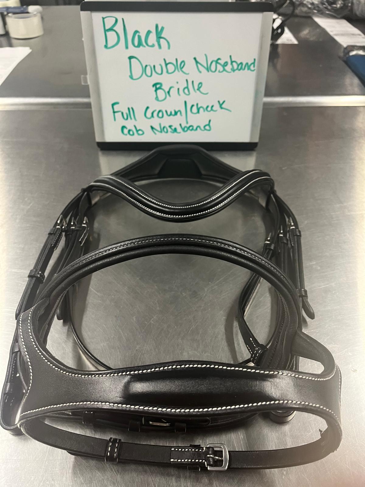 CLEARANCE Black Double Noseband Bridle *Full/Cob Combo*