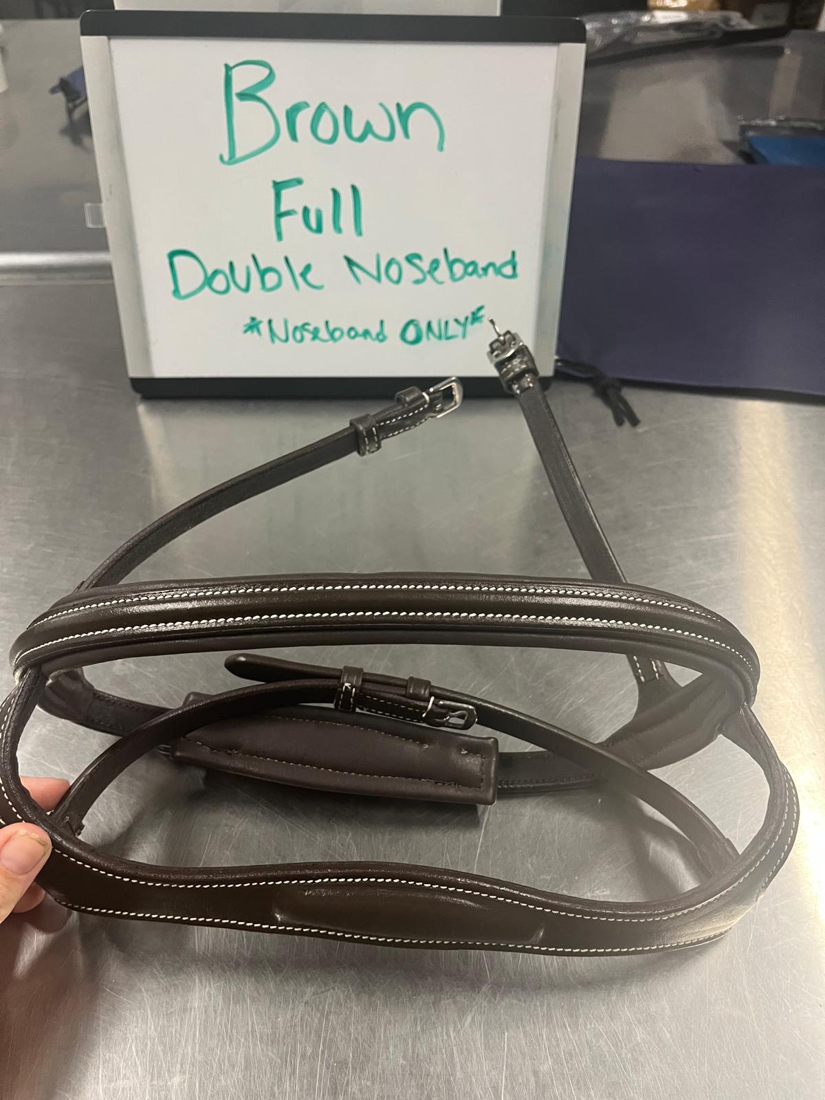CLEARANCE Brown Full Double Noseband *Noseband ONLY*