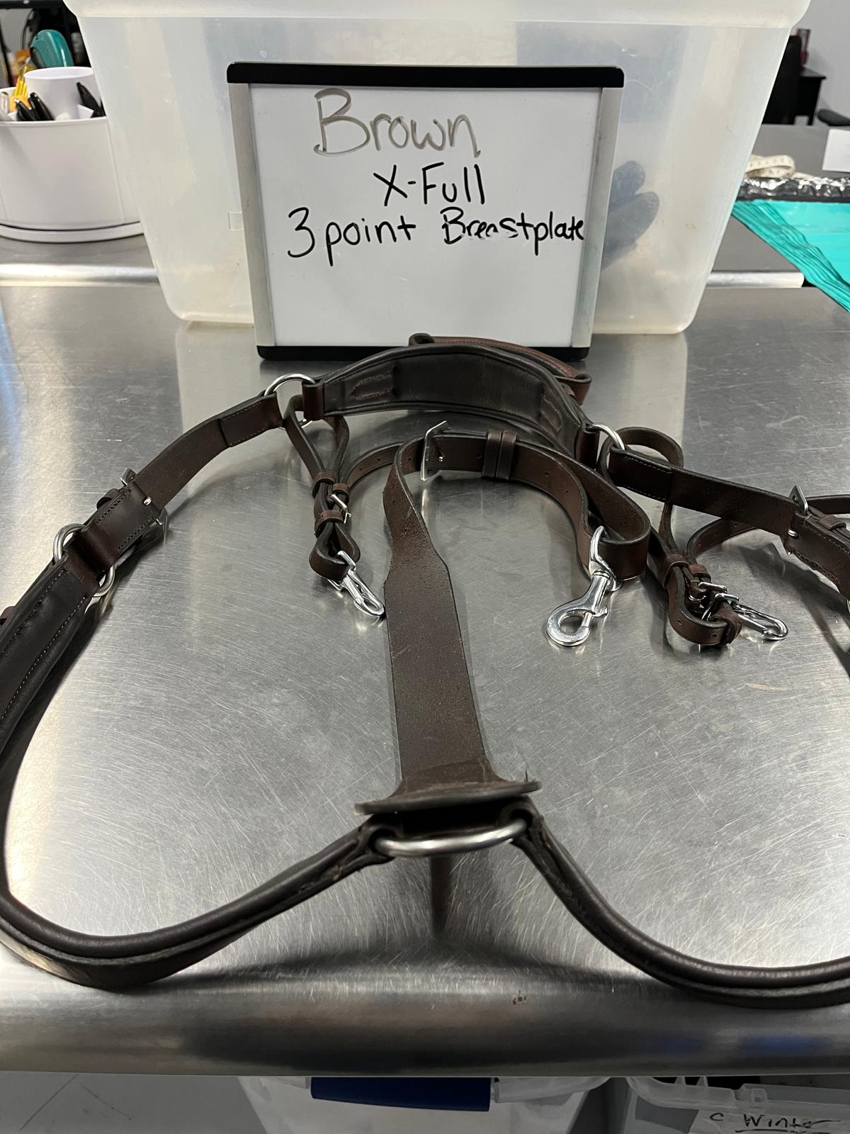 CLEARANCE Brown X-Full 3-Point Breastplate w/ Double neckstrap