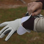 Oil-Tac Copper Tech™️ Leather Premium Riding Glove in White