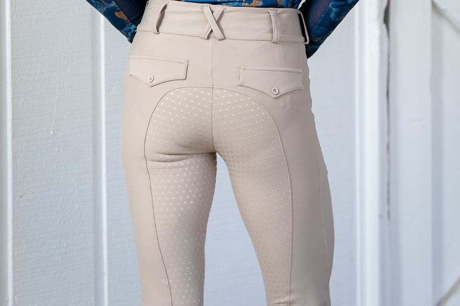 Beige Winter Full Seat Breeches-4 Way Strech with Thick and Cozy Fabric